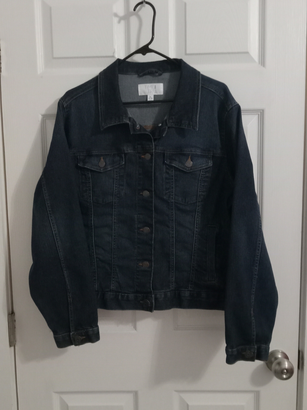 Womens Dark Denim Jacket with Bee - Picture 2 of 2